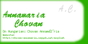 annamaria chovan business card